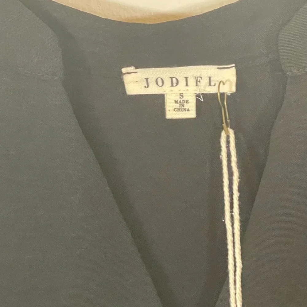 NWT Jodifl Solid Ruffle Shoulder Top